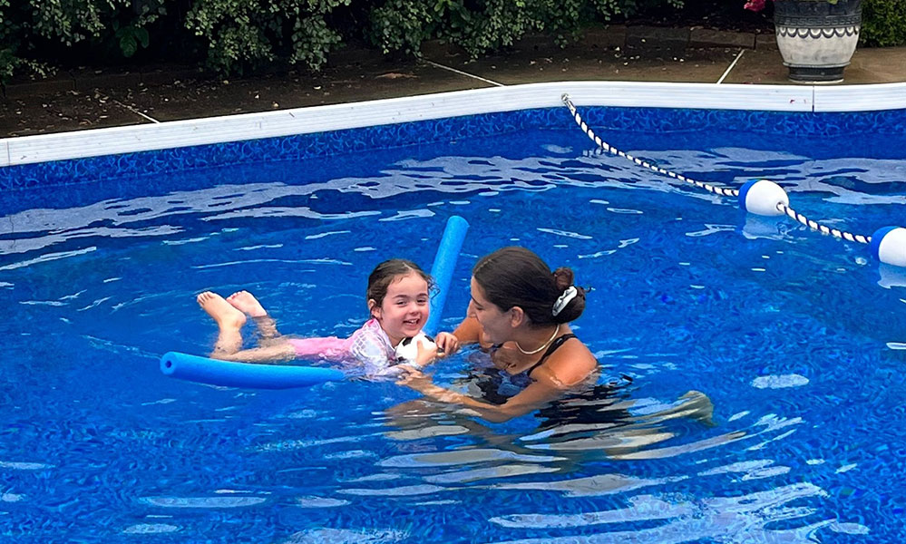 At-home swimming lessons